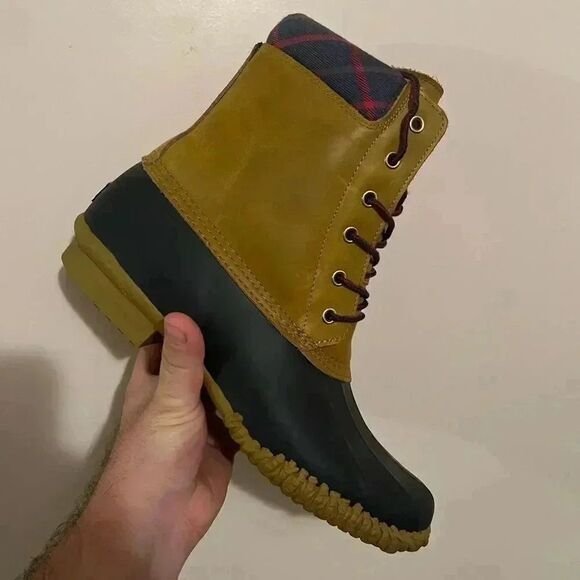 NEW Storm by Cougar ROGER Navy Tan Womens Waterproof Rain Boots - Picture 6 of 9